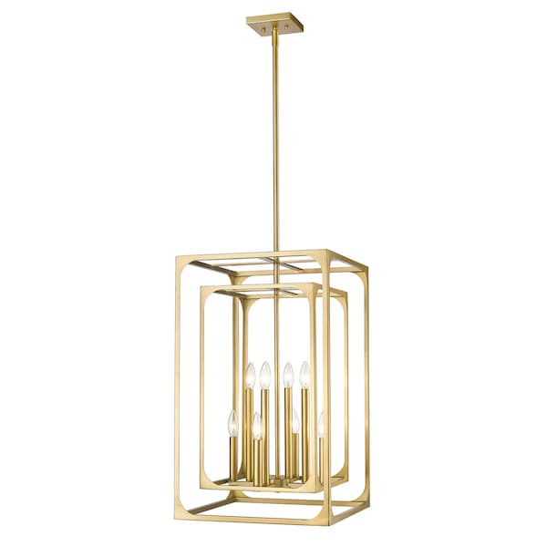 Z-Lite Easton Chandelier, 8-Light, 16.5 In.W x 27 In.H, Rubbed Brass/Rubbed Brass 3038-8RB - main